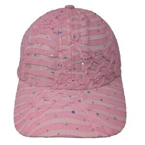 The Alabama Girl Strapback Baseball Cap Pink One Size Adjustable Sequin Blank